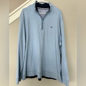 Vineyard Vines baby blue quarter-zip shirt in like-new condition!!!